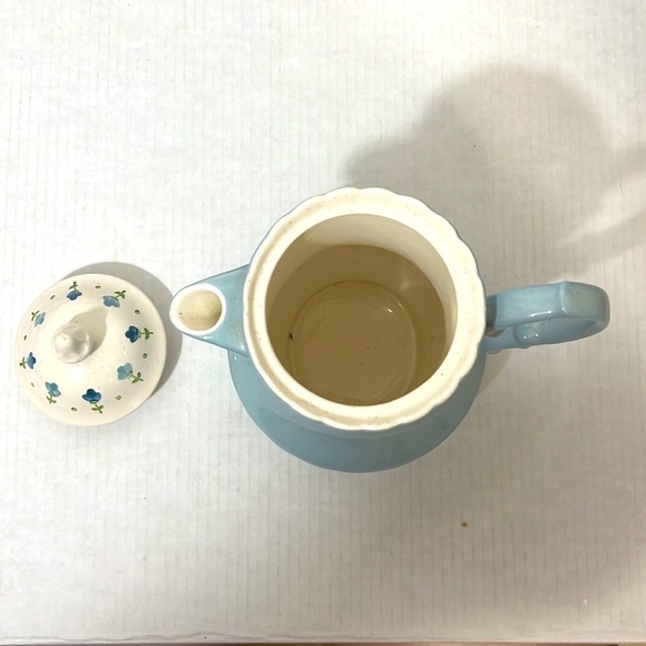 RARE Metlox Vernon Ware True Blue Tea/Coffee Pot With Lid - Picture 3 of 7
